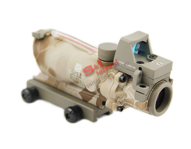 ACOG 4X32 Real Fiber Source Red Illuminated W RMR sight
